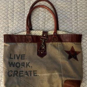 COPY - Canvas/faux leather tote/handbag